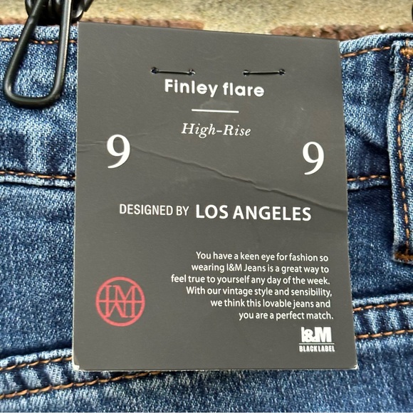 I&M Denim Black Label NWT High Rise Flare Dark Wash Women’s Jeans Size 29 - Picture 7 of 15